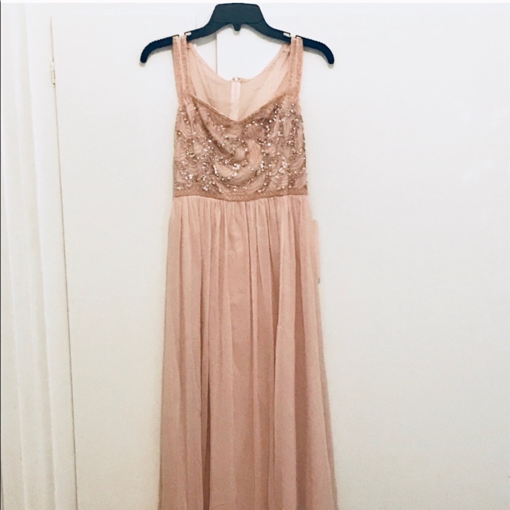 Adrianna Papell Bejeweled Semi Sweetheart Chiffon